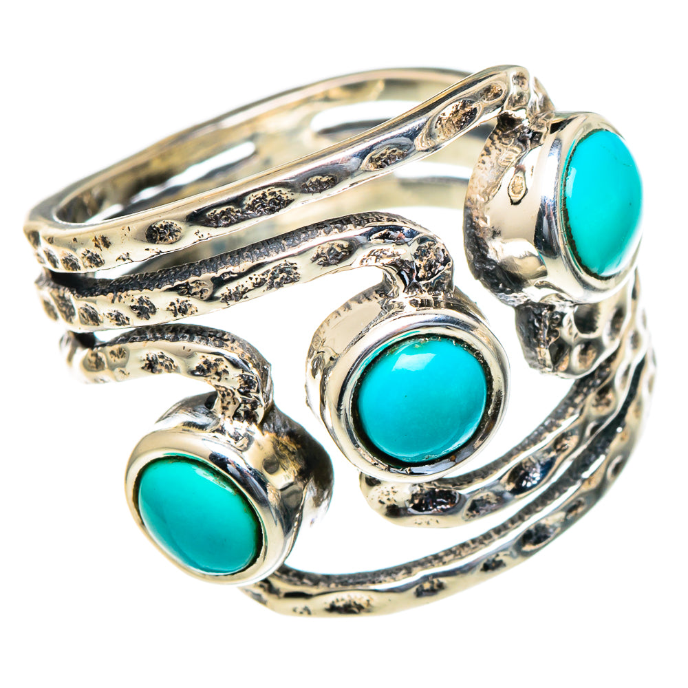 Sleeping Beauty Turquoise Rings handcrafted by Anasilvercos - RING97999