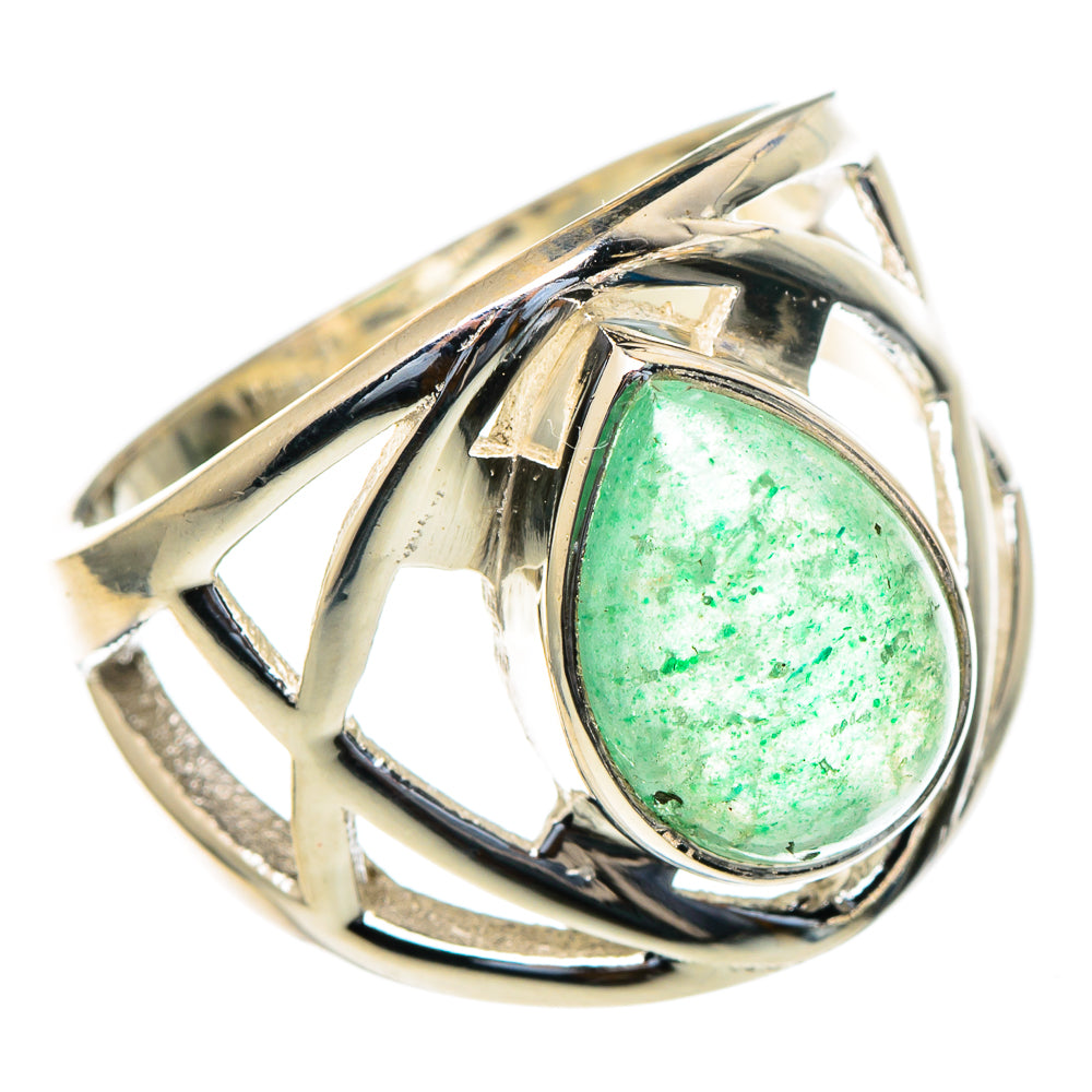 Green Aventurine Rings handcrafted by Anasilvercos - RING98001