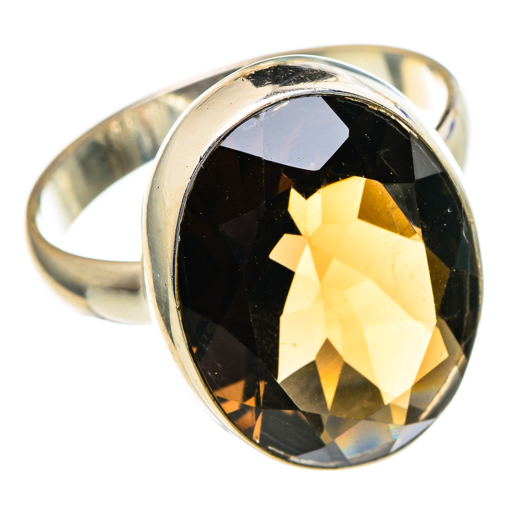 Smoky Quartz Rings handcrafted by Anasilvercos - RING98005