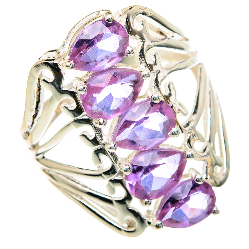 Color Change Alexandrite (lab.) Rings handcrafted by Anasilvercos - RING98015