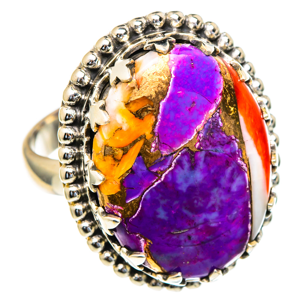 Spiny Oyster Turquoise Rings handcrafted by Anasilvercos - RING98027