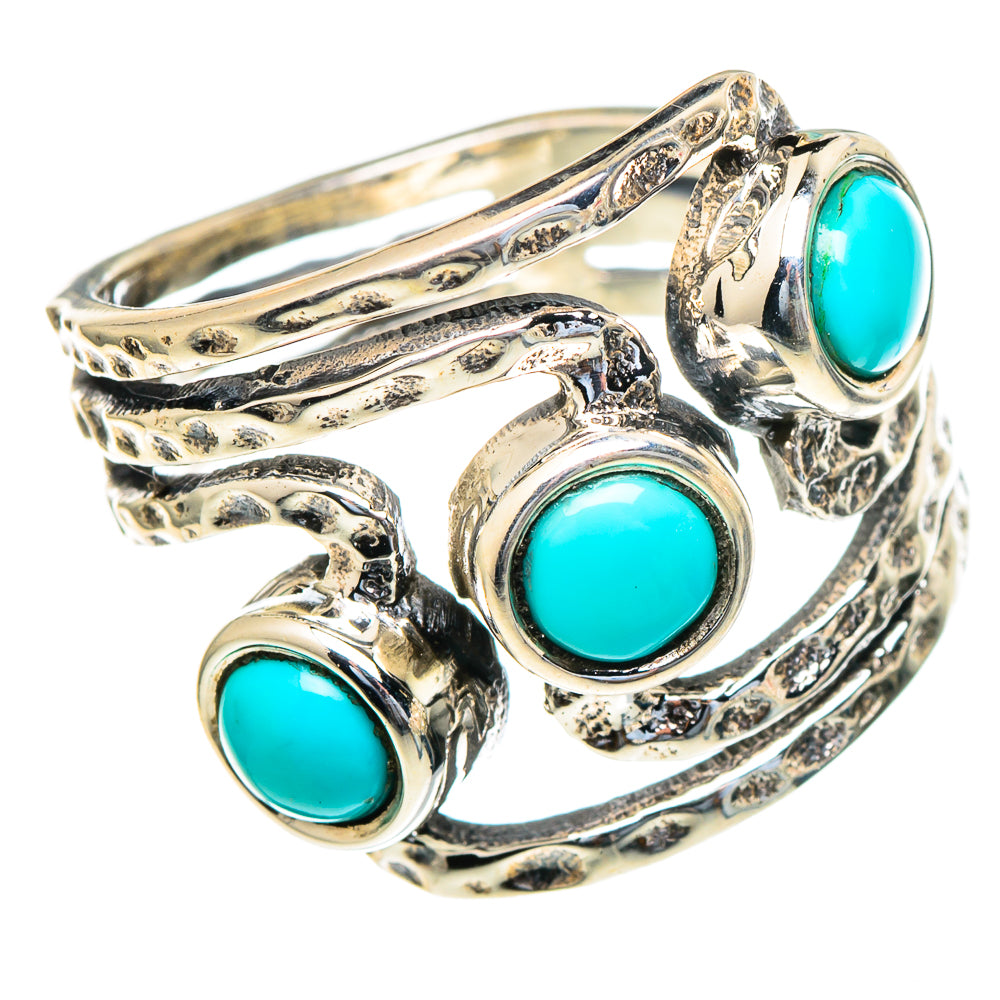 Sleeping Beauty Turquoise Rings handcrafted by Anasilvercos - RING98035