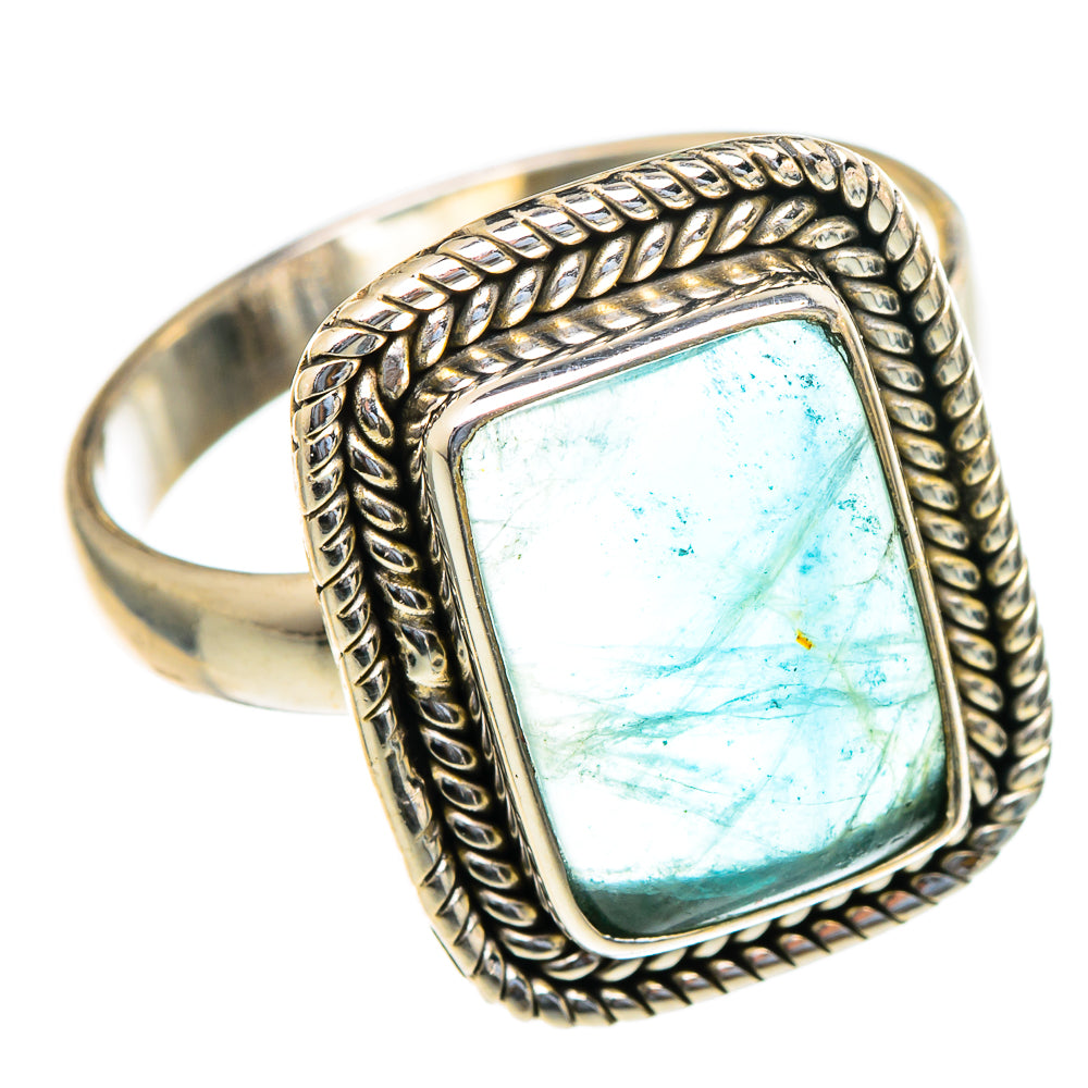 Blue Fluorite Rings handcrafted by Anasilvercos - RING98038