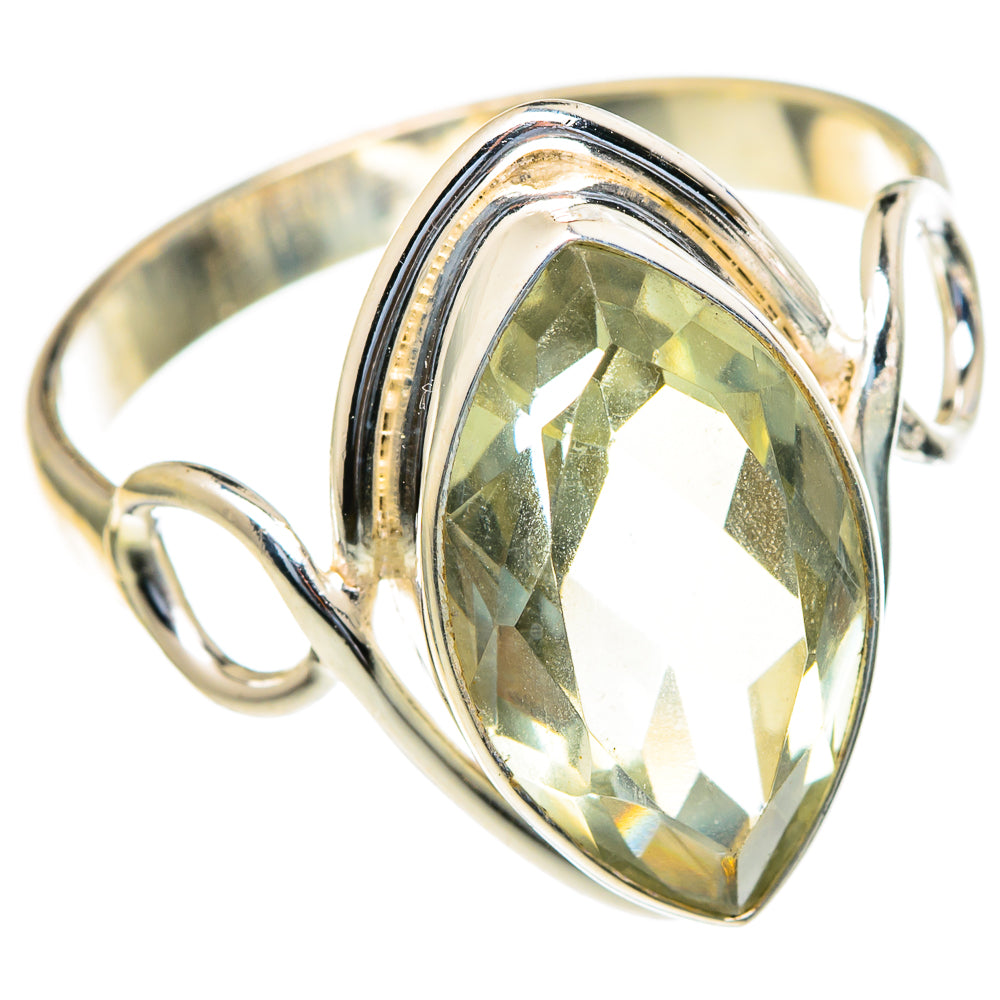 Green Amethyst Rings handcrafted by Anasilvercos - RING98042