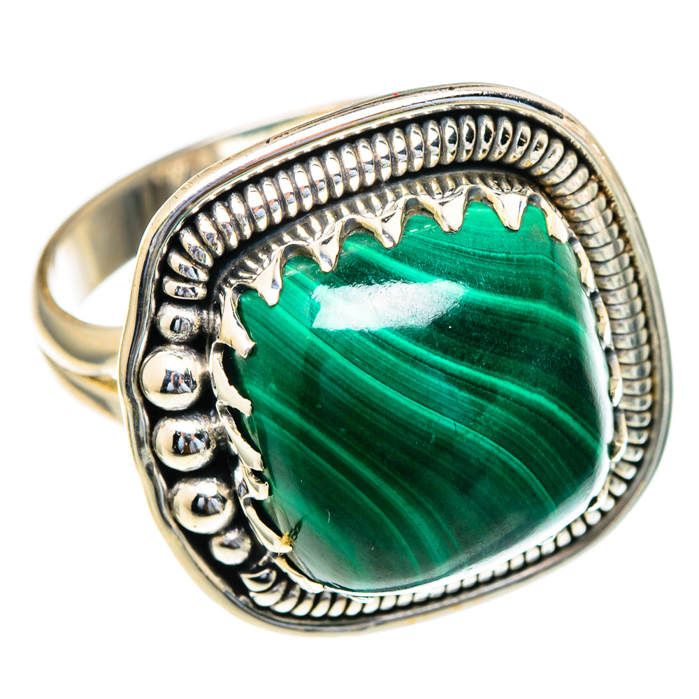 Malachite Rings handcrafted by Anasilvercos - RING98044