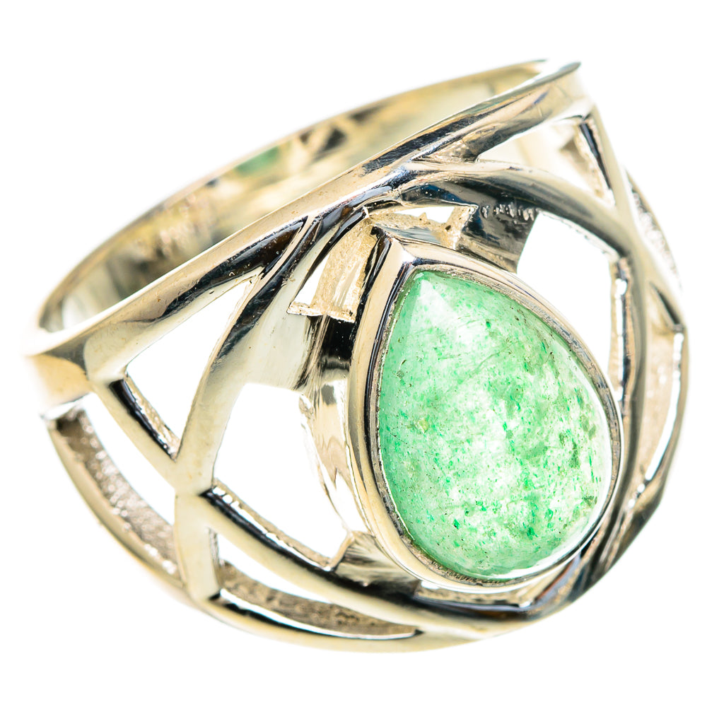 Green Aventurine Rings handcrafted by Anasilvercos - RING98045