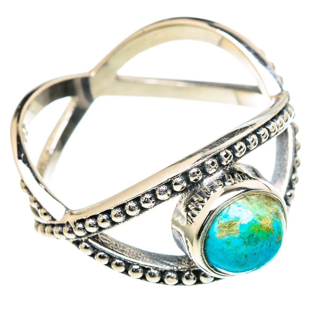 Chrysocolla Rings handcrafted by Anasilvercos - RING98079