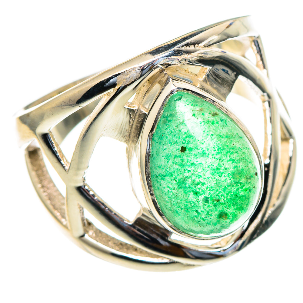 Green Aventurine Rings handcrafted by Anasilvercos - RING98084