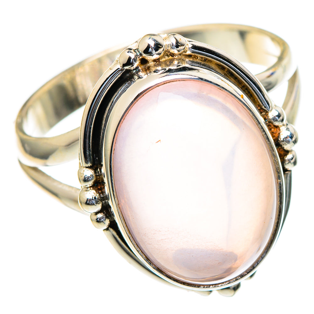 Rose Quartz Rings handcrafted by Anasilvercos - RING98089