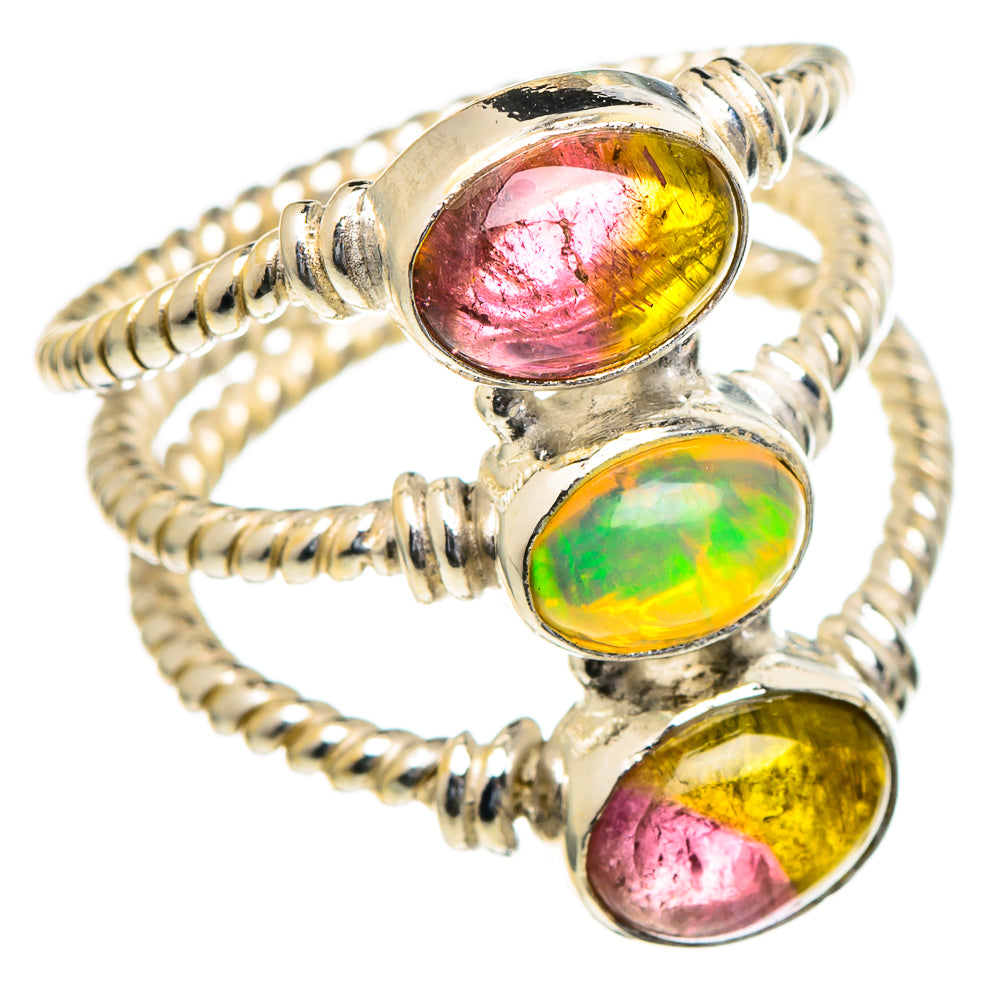 Watermelon Tourmaline Rings handcrafted by Anasilvercos - RING98105
