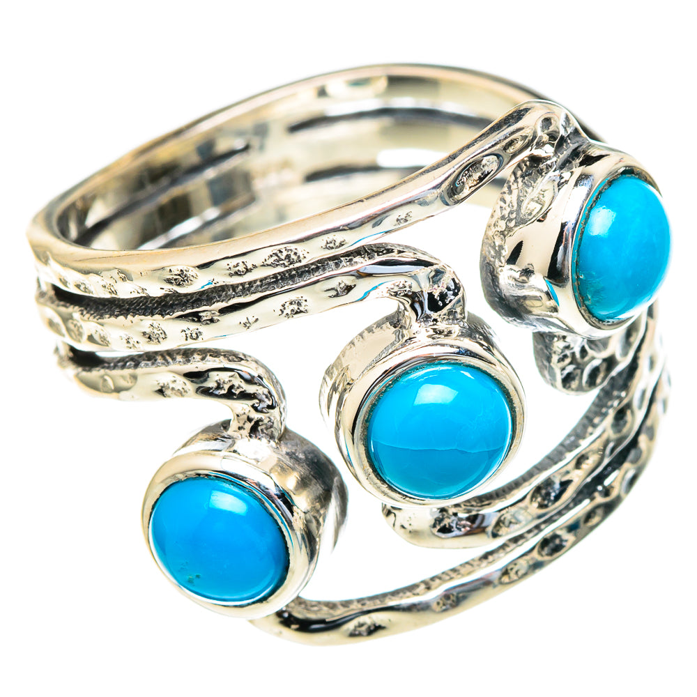 Sleeping Beauty Turquoise Rings handcrafted by Anasilvercos - RING98111