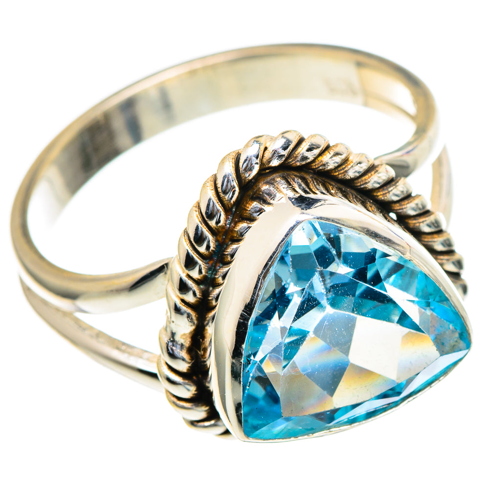 Blue Topaz Rings handcrafted by Anasilvercos - RING98115
