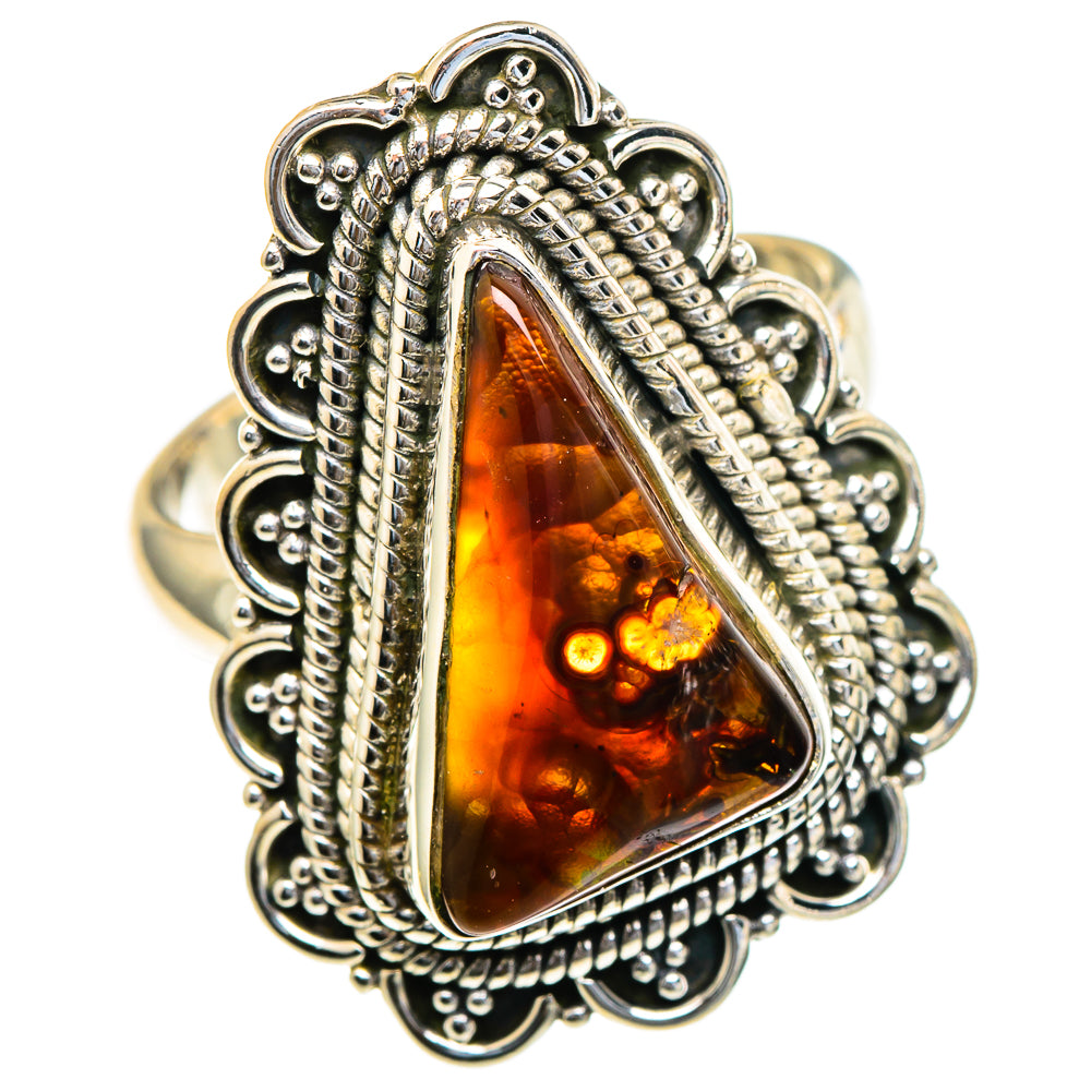 Mexican Fire Agate Rings handcrafted by Anasilvercos - RING98121