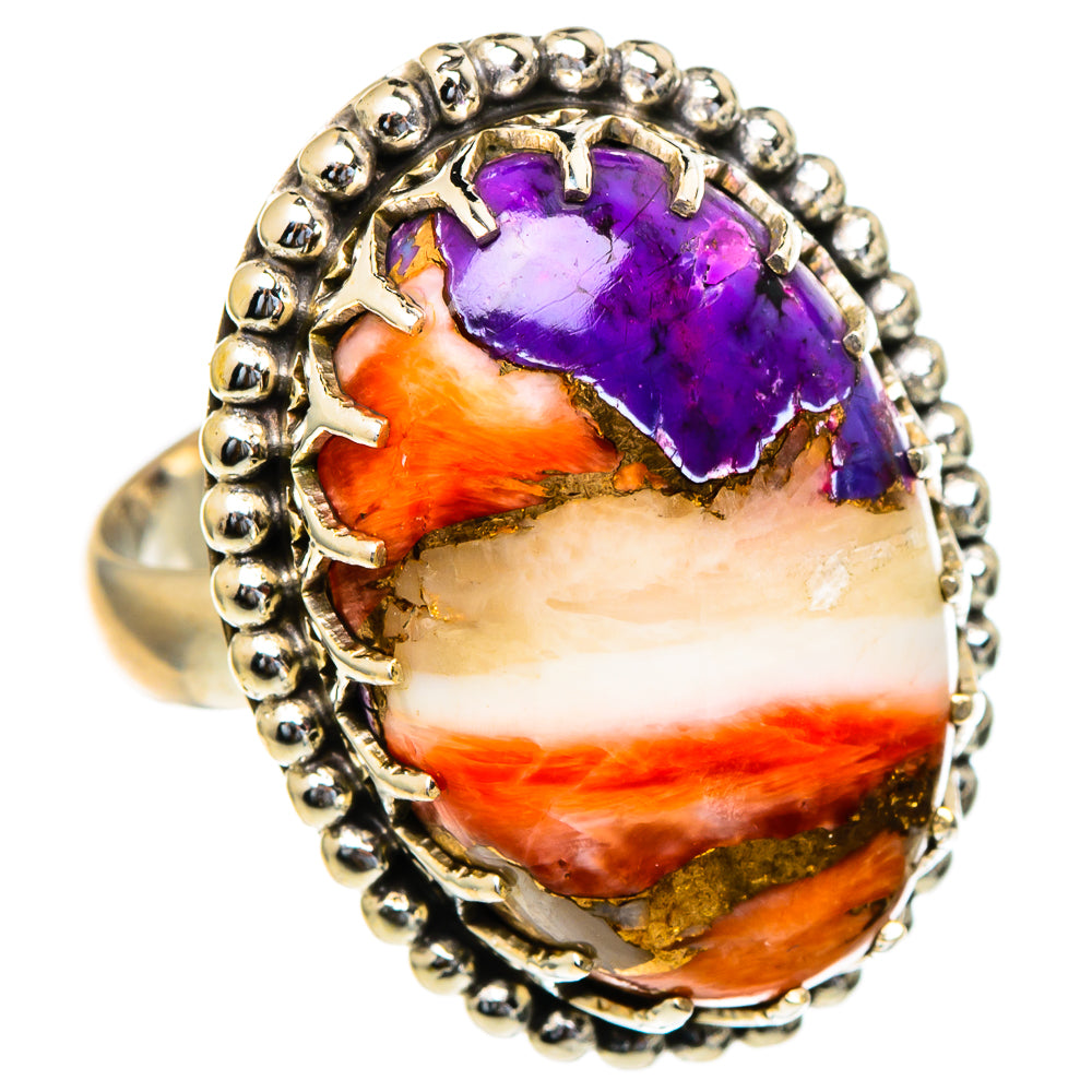 Spiny Oyster Turquoise Rings handcrafted by Anasilvercos - RING98138