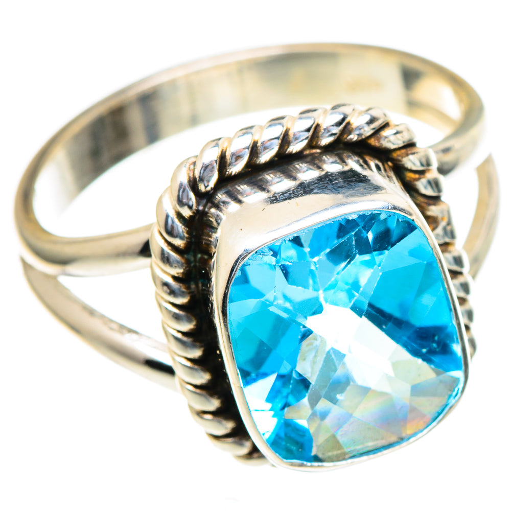 Blue Topaz Rings handcrafted by Anasilvercos - RING98146
