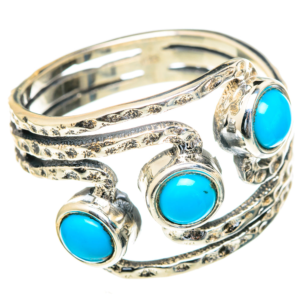 Sleeping Beauty Turquoise Rings handcrafted by Anasilvercos - RING98147