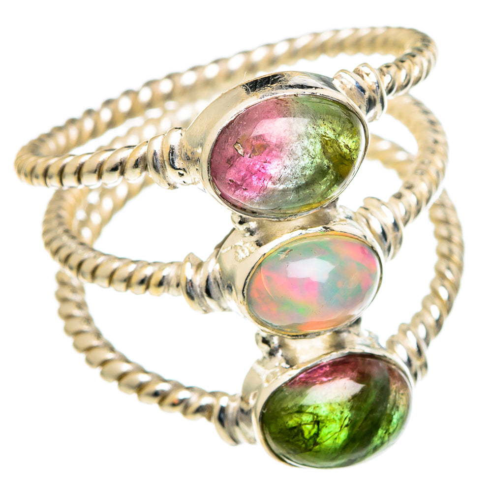 Watermelon Tourmaline Rings handcrafted by Anasilvercos - RING98170