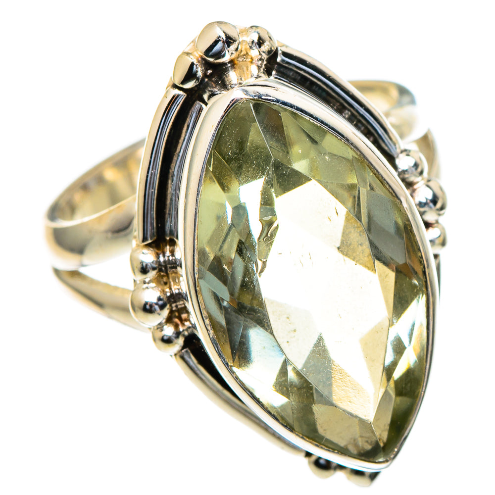 Green Amethyst Rings handcrafted by Anasilvercos - RING98181