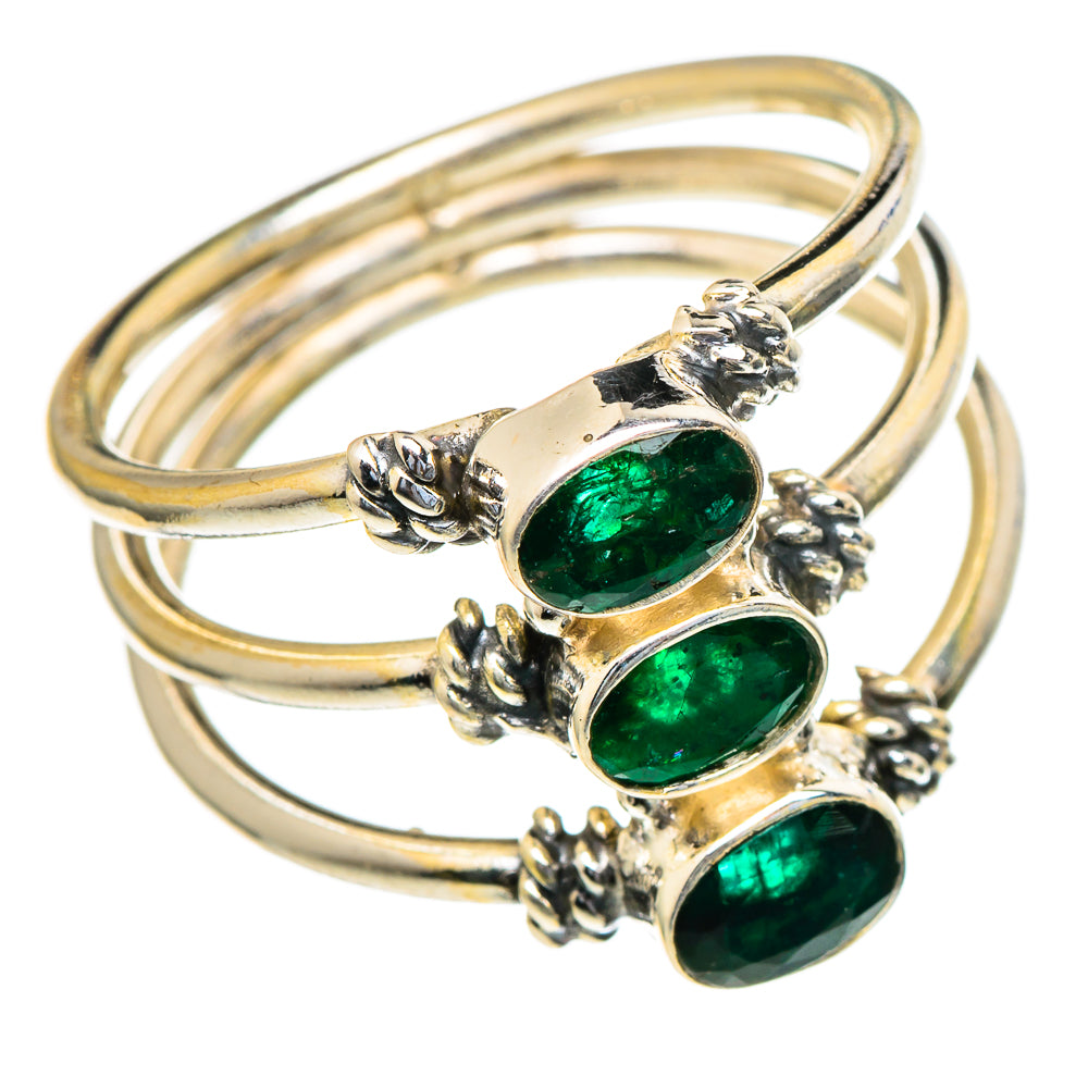 Zambian Emerald Rings handcrafted by Anasilvercos - RING98209