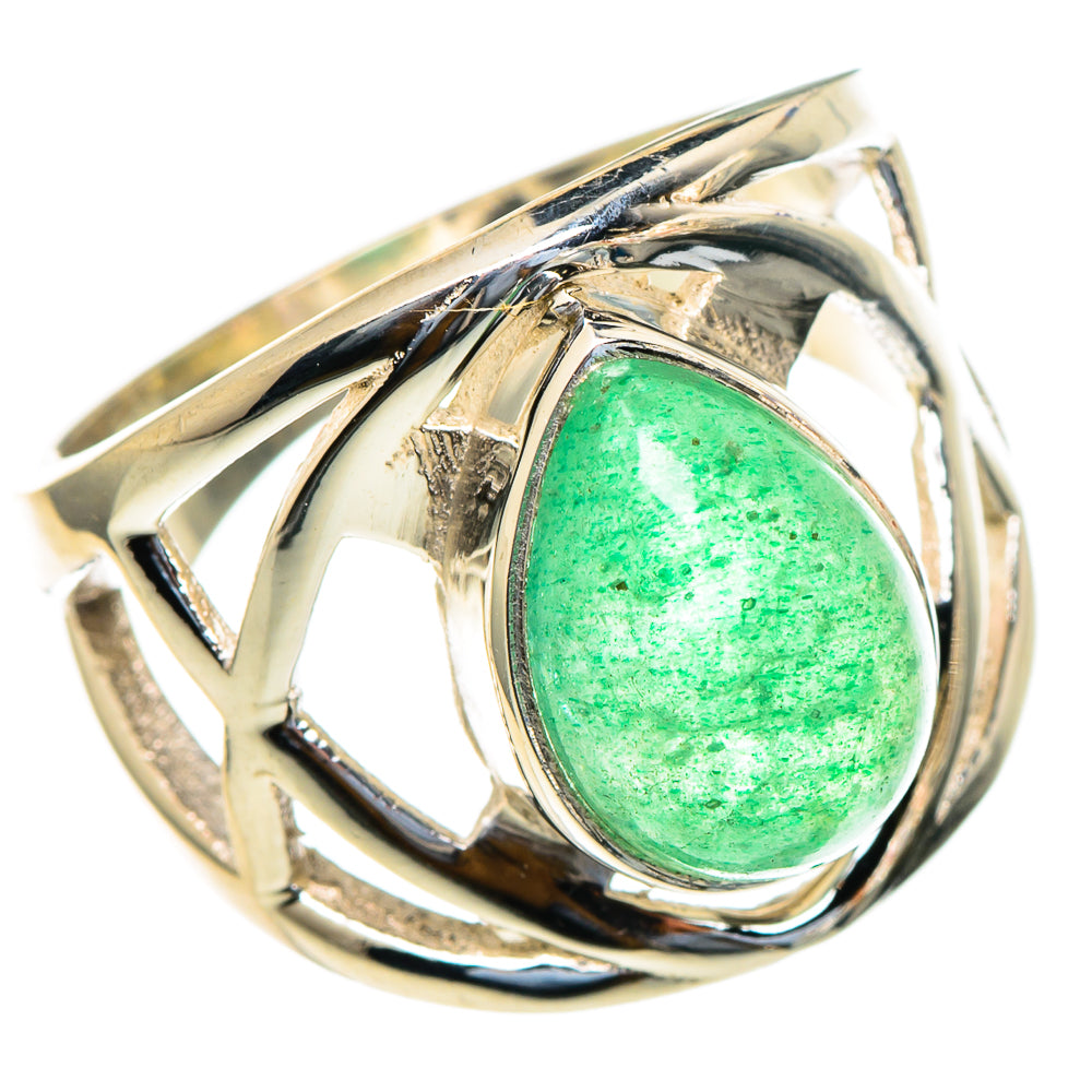 Green Aventurine Rings handcrafted by Anasilvercos - RING98210