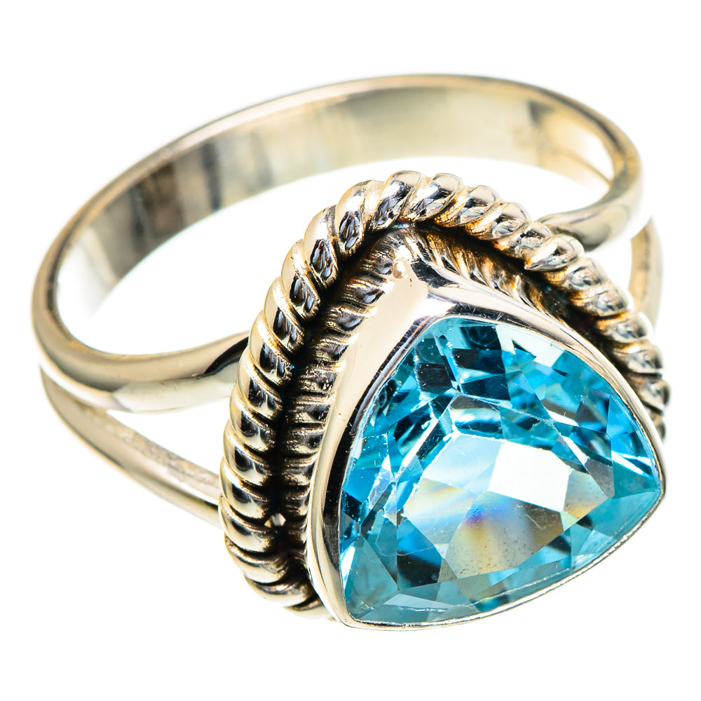 Blue Topaz Rings handcrafted by Anasilvercos - RING98236