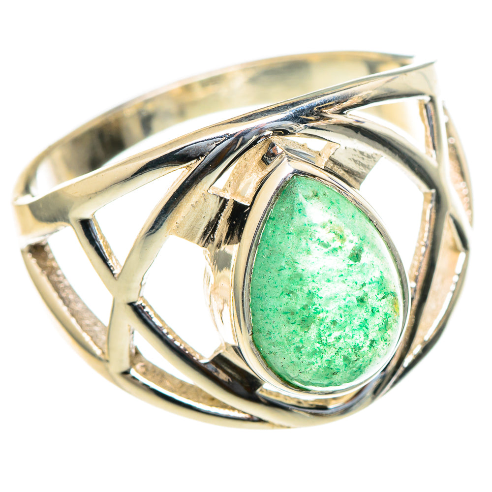 Green Aventurine Rings handcrafted by Anasilvercos - RING98239