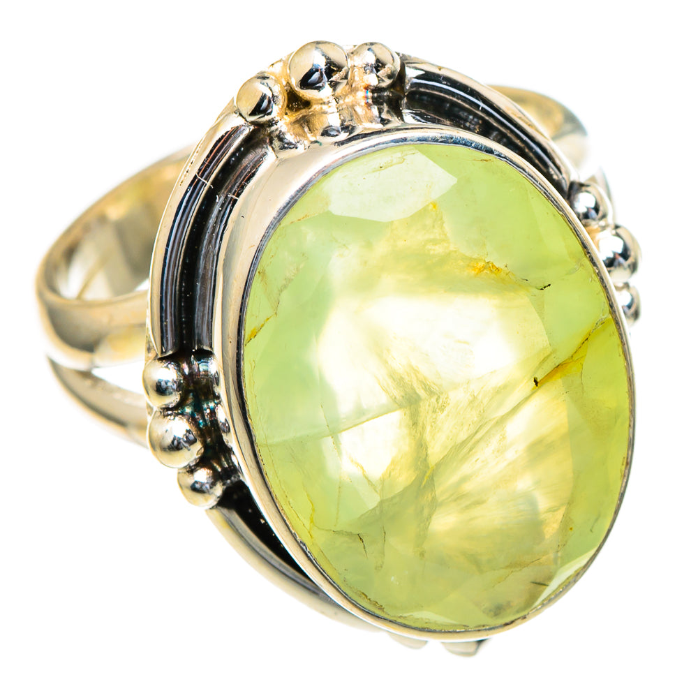 Prehnite Rings handcrafted by Anasilvercos - RING98241