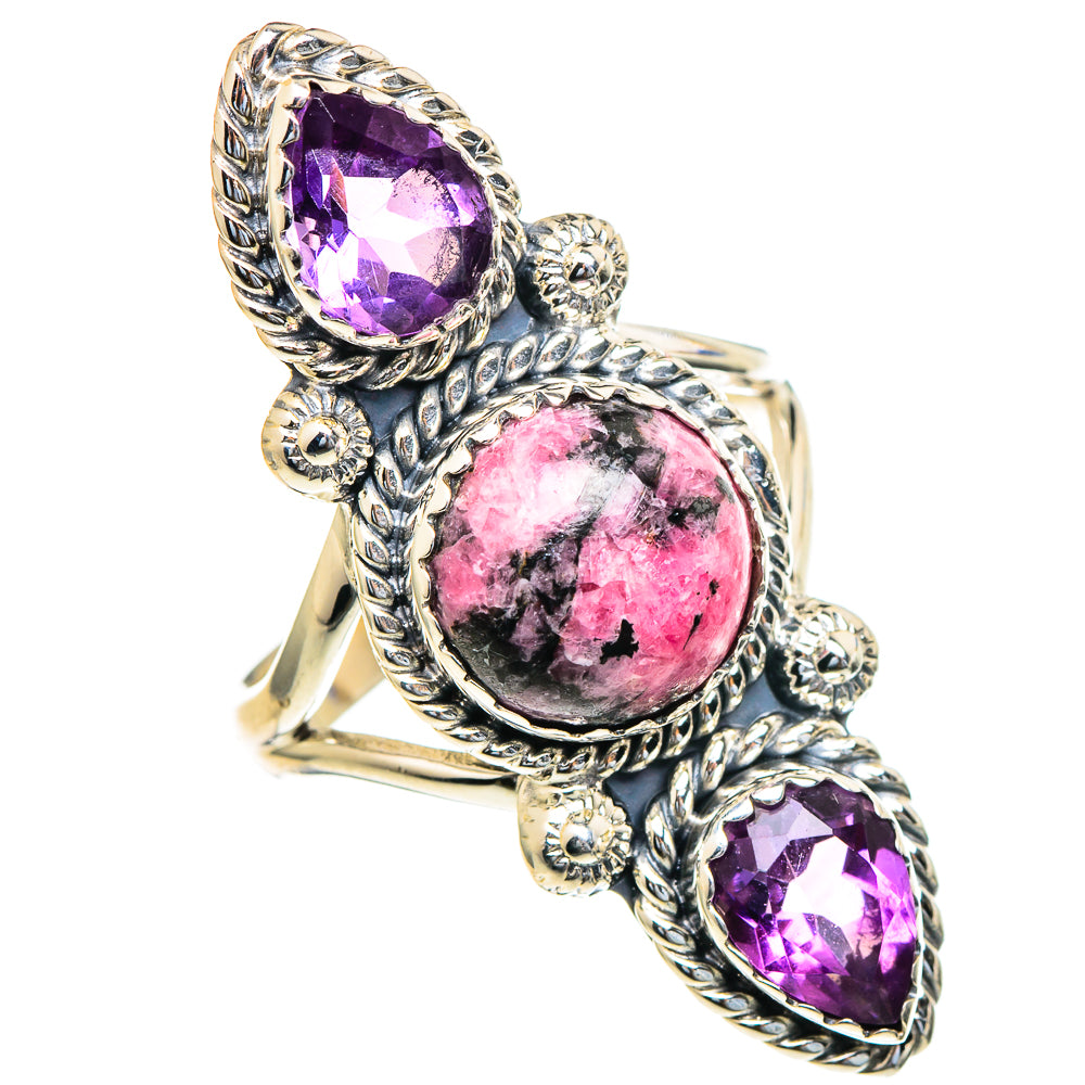 Rhodonite Rings handcrafted by Anasilvercos - RING98274