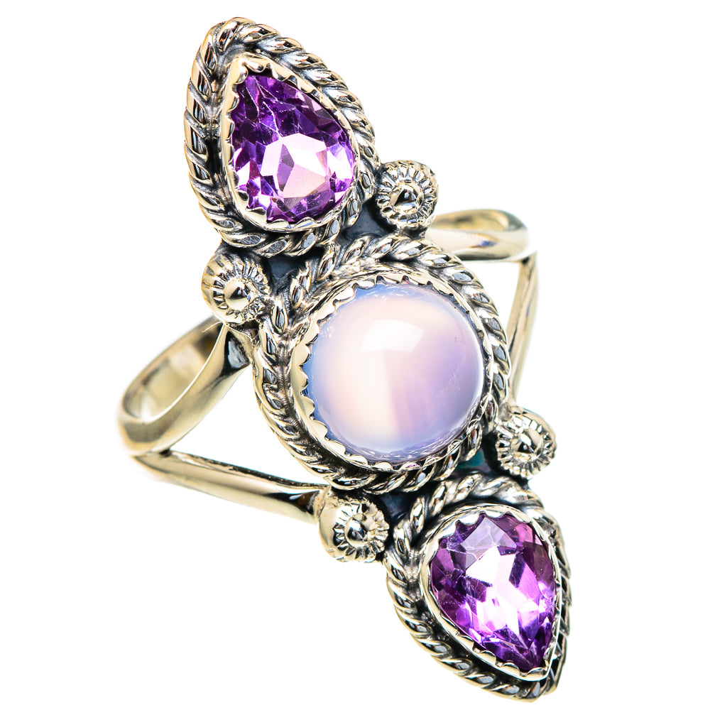 Aqua Chalcedony Rings handcrafted by Anasilvercos - RING98276