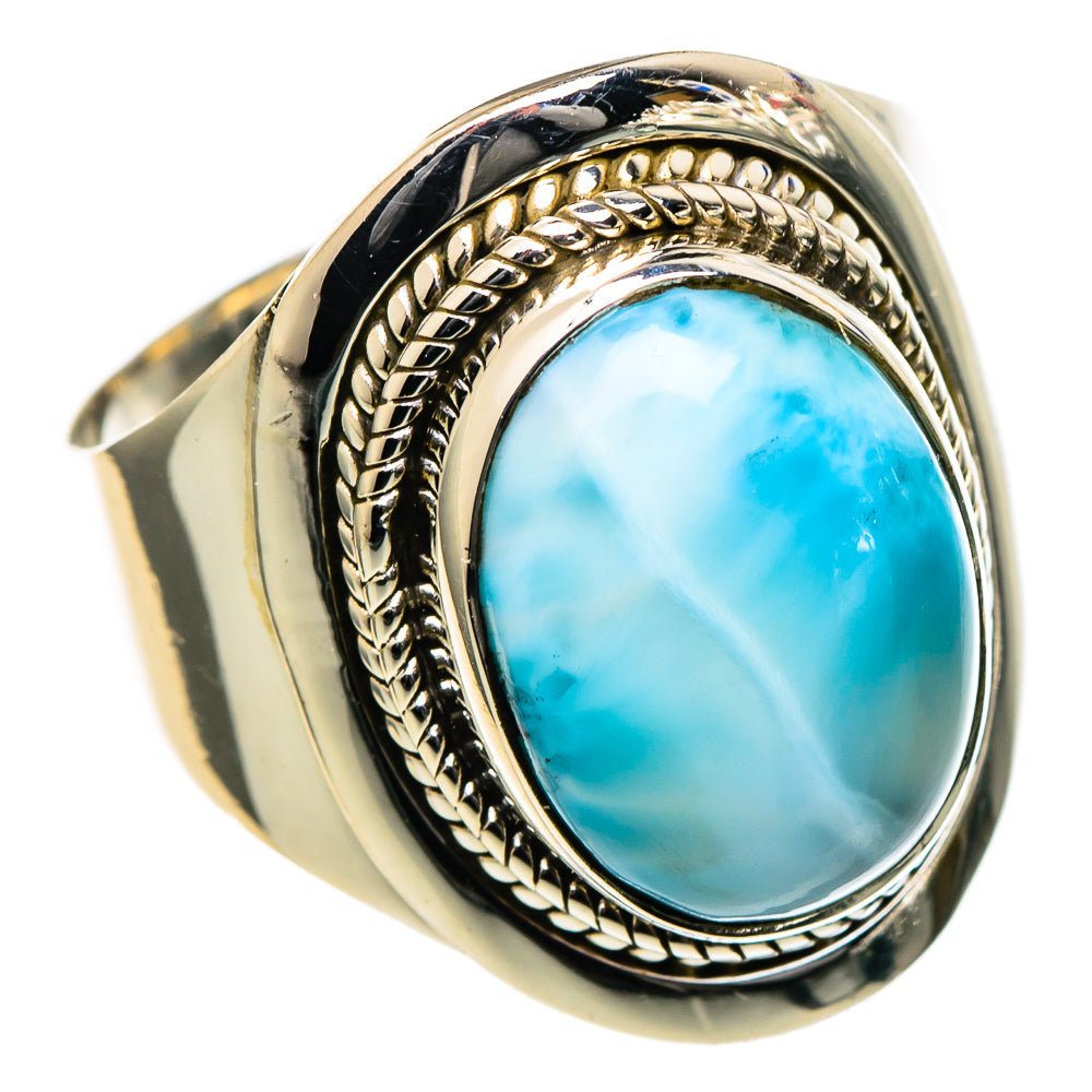 Larimar Rings handcrafted by Anasilvercos - RING98299