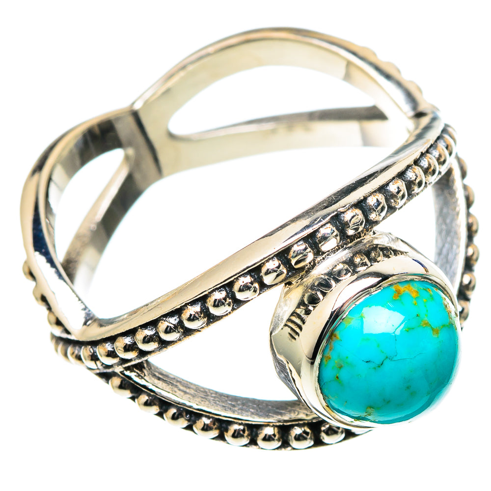 Tibetan Turquoise Rings handcrafted by Anasilvercos - RING98343
