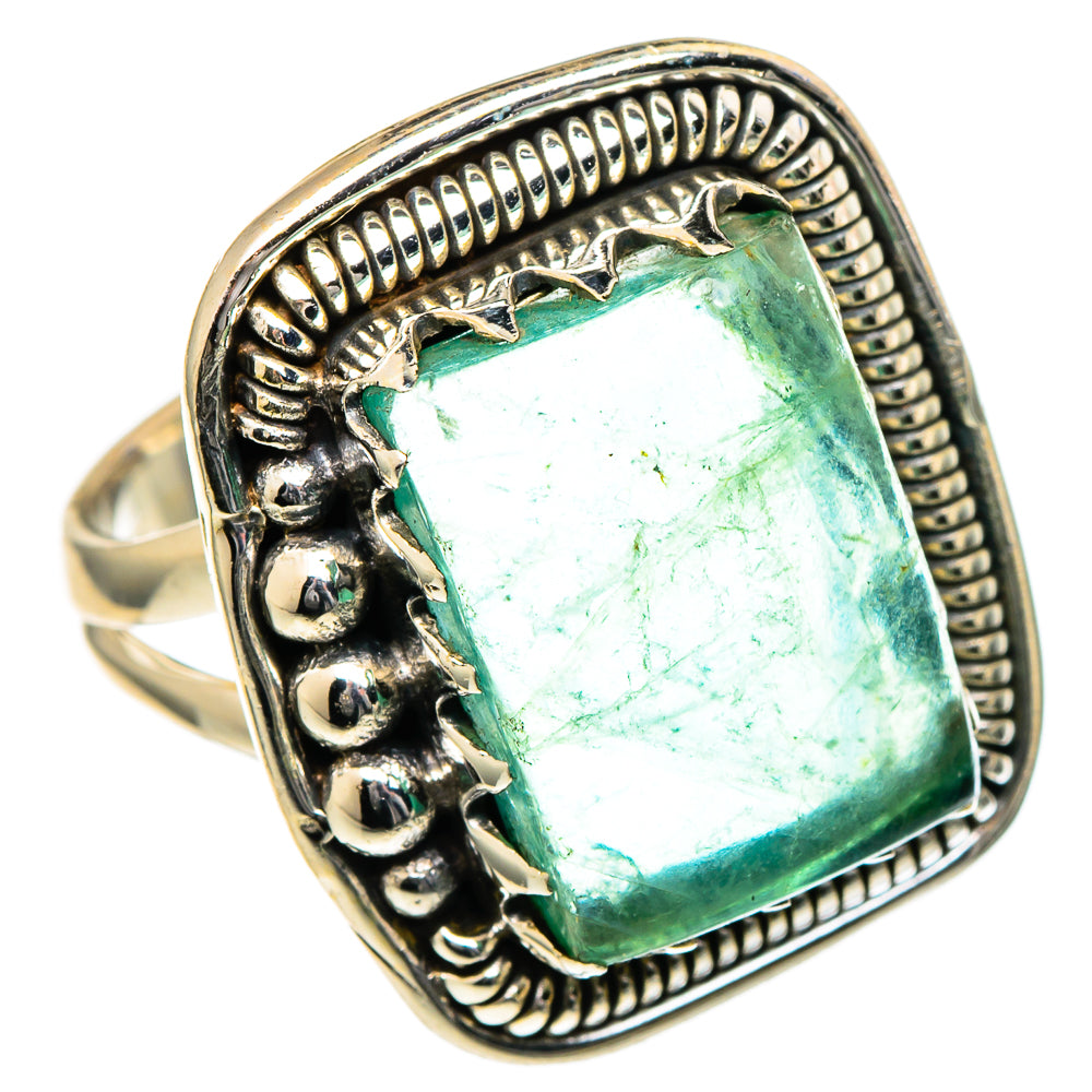 Green Fluorite Rings handcrafted by Anasilvercos - RING98344