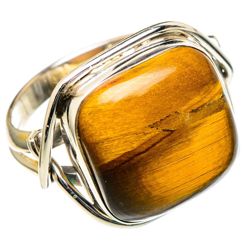 Tiger Eye Rings handcrafted by Anasilvercos - RING98348