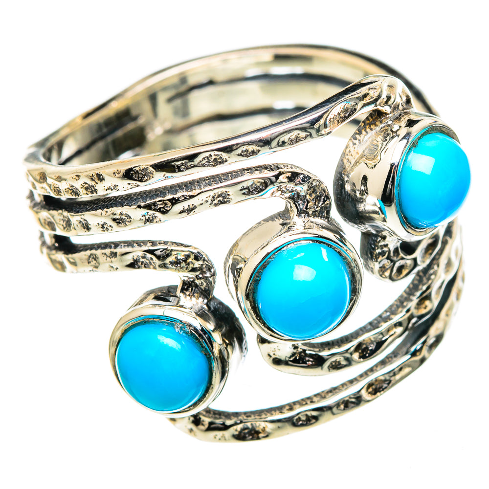 Sleeping Beauty Turquoise Rings handcrafted by Anasilvercos - RING98417
