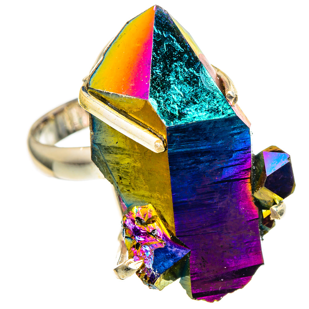 Titanium Sunshine Druzy Rings handcrafted by Anasilvercos - RING98514