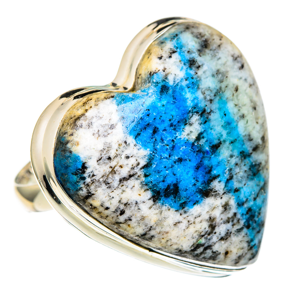 K2 Blue Azurite Rings handcrafted by Anasilvercos - RING98525