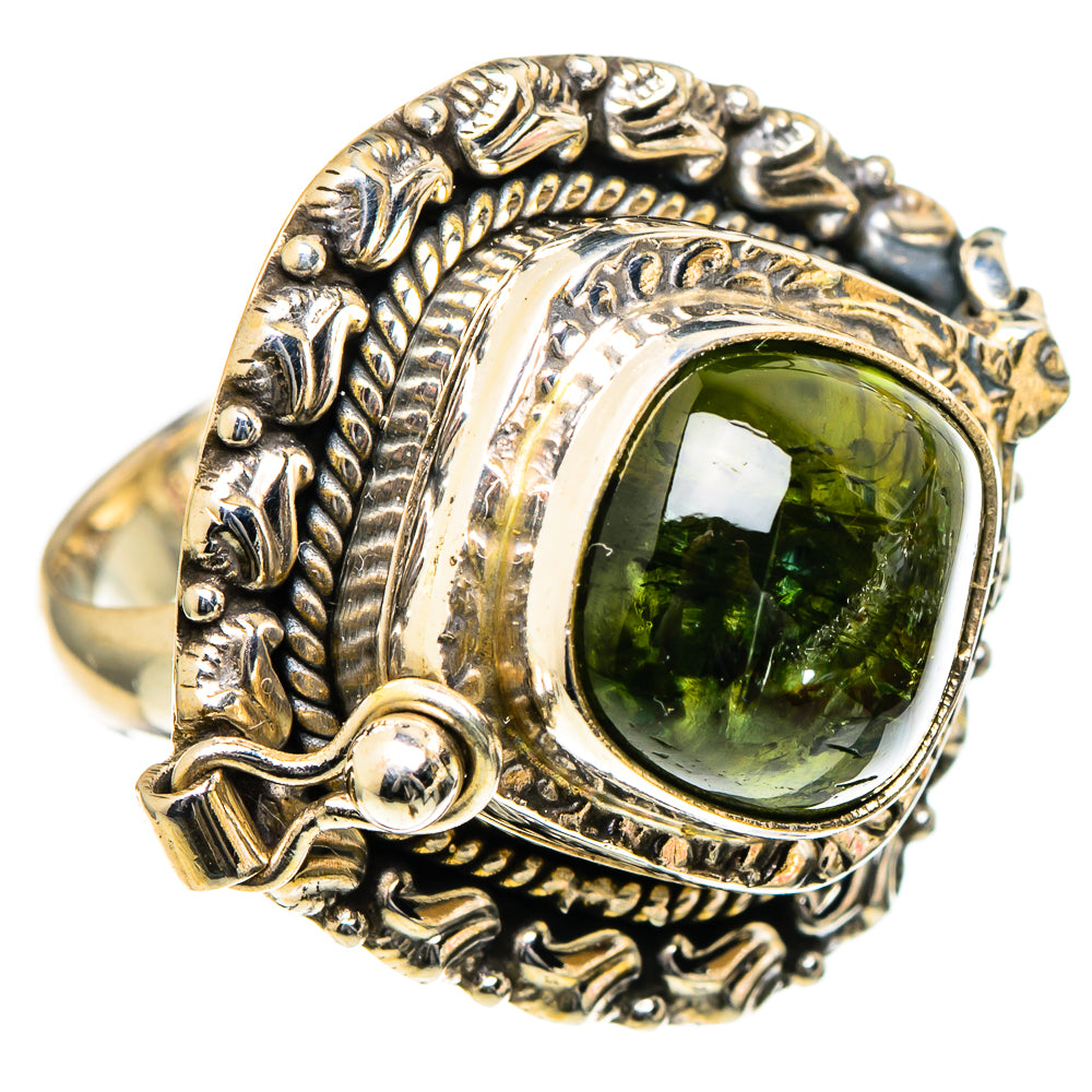 Green Tourmaline Rings handcrafted by Anasilvercos - RING98534