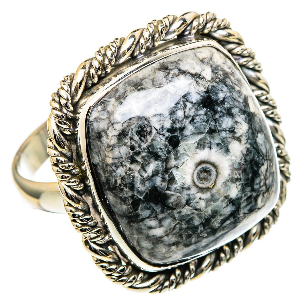 Moroccan Goniatite Fossil Rings handcrafted by Anasilvercos - RING98553 - Photo 2