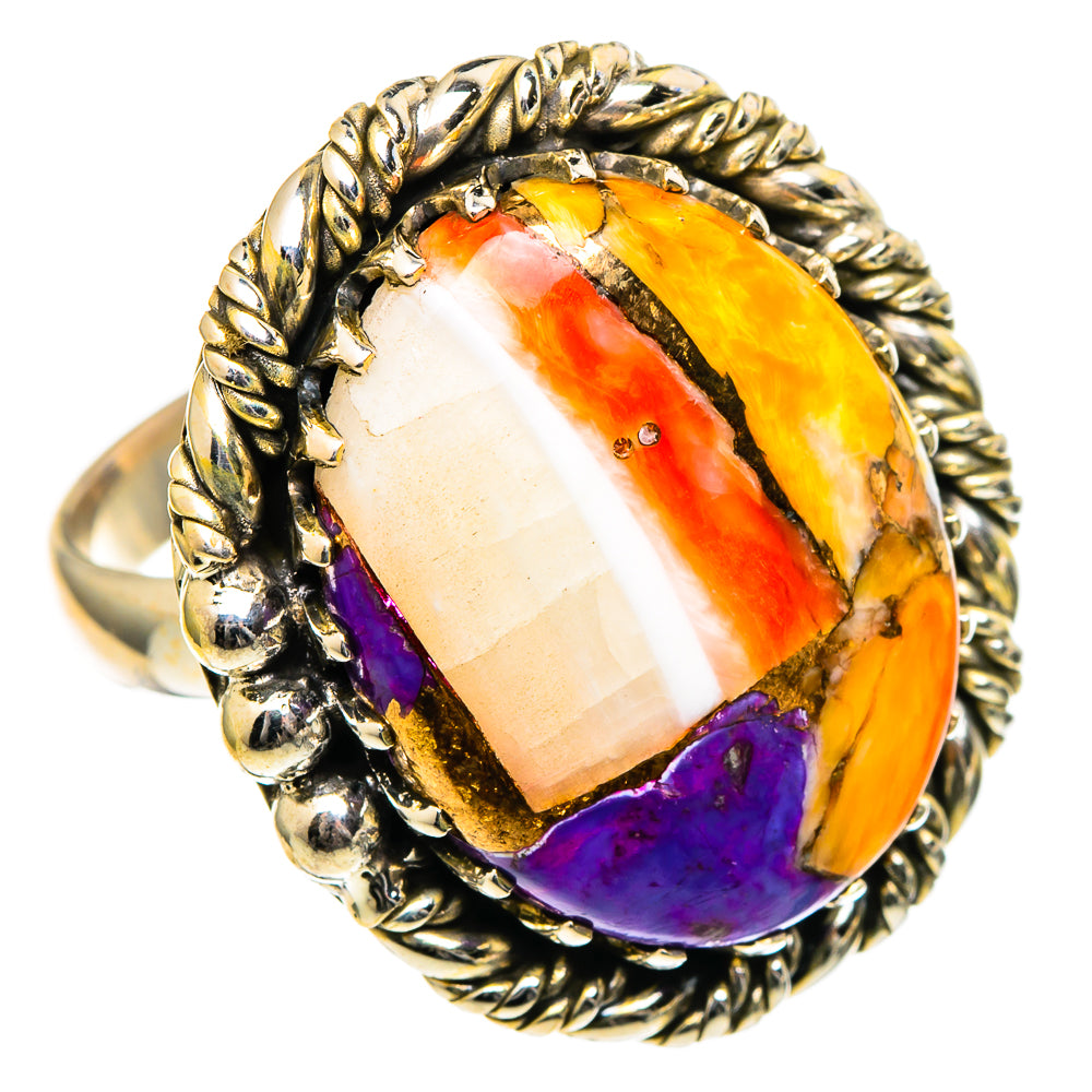 Spiny Oyster Turquoise Rings handcrafted by Anasilvercos - RING98557