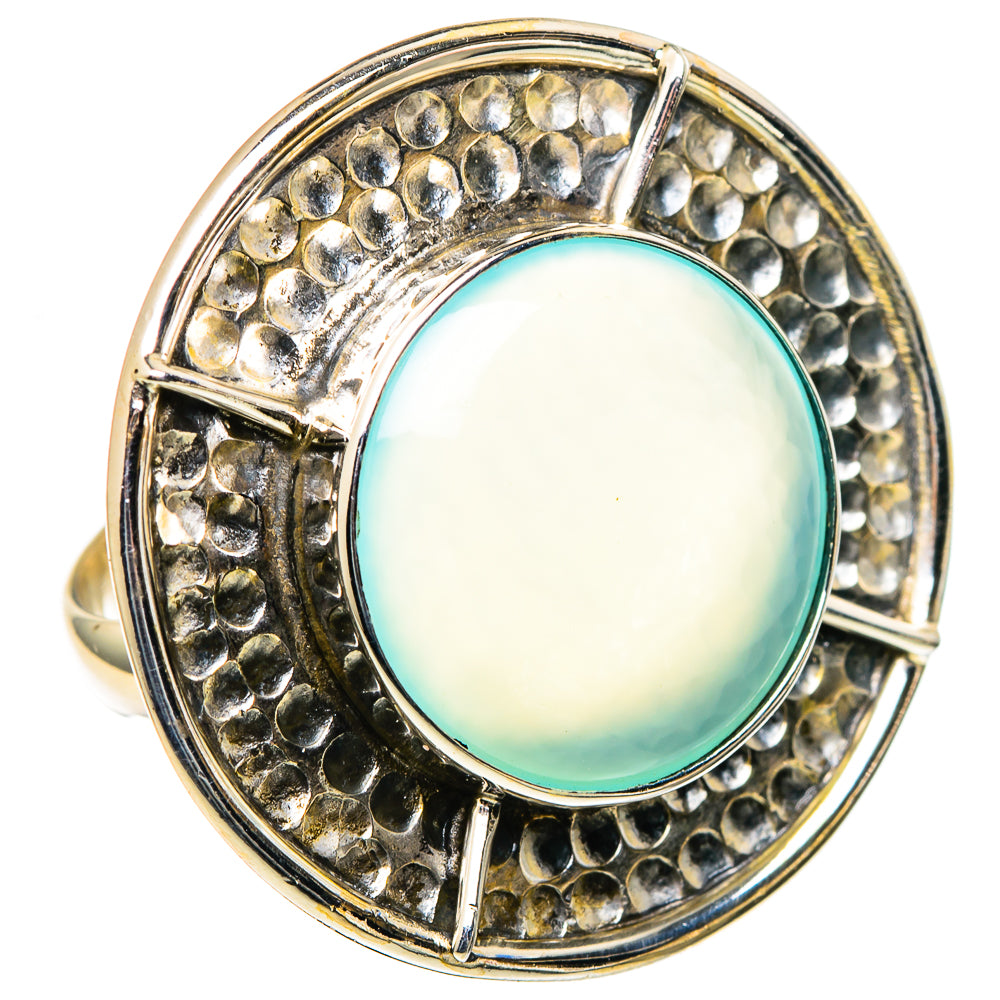 Aqua Chalcedony Rings handcrafted by Anasilvercos - RING98567