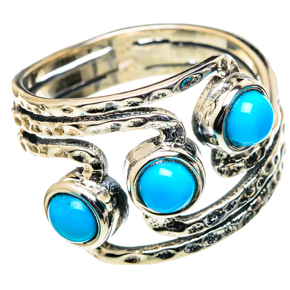 Sleeping Beauty Turquoise Rings handcrafted by Anasilvercos - RING98608