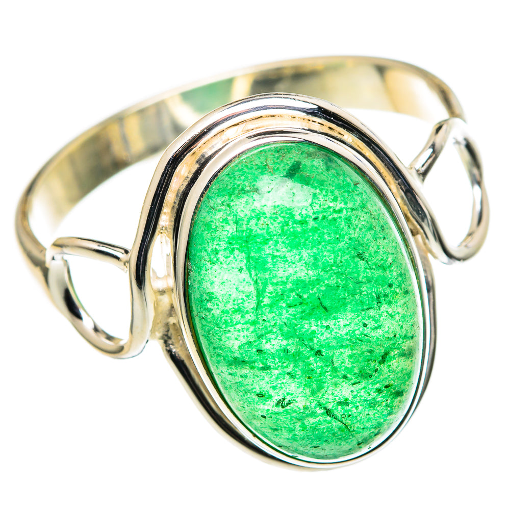 Green Aventurine Rings handcrafted by Anasilvercos - RING98612