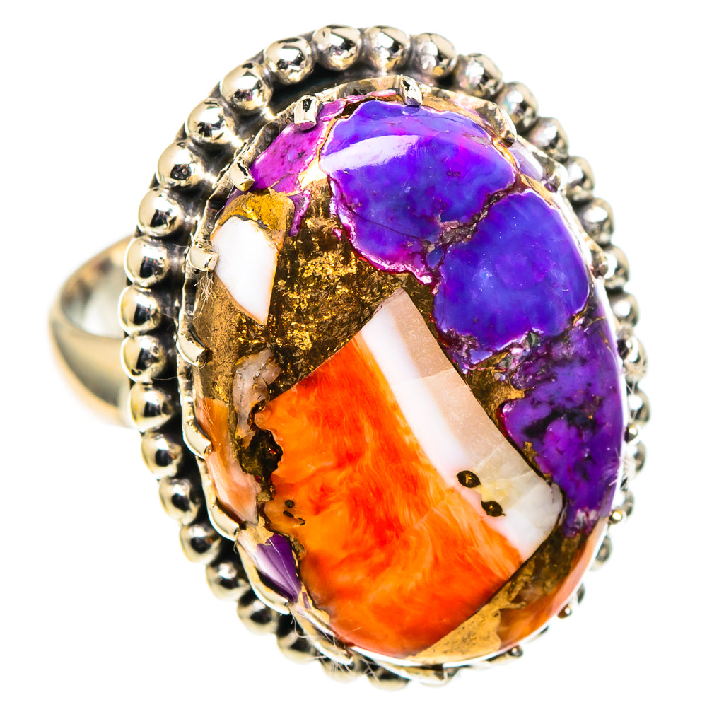 Spiny Oyster Turquoise Rings handcrafted by Anasilvercos - RING98636