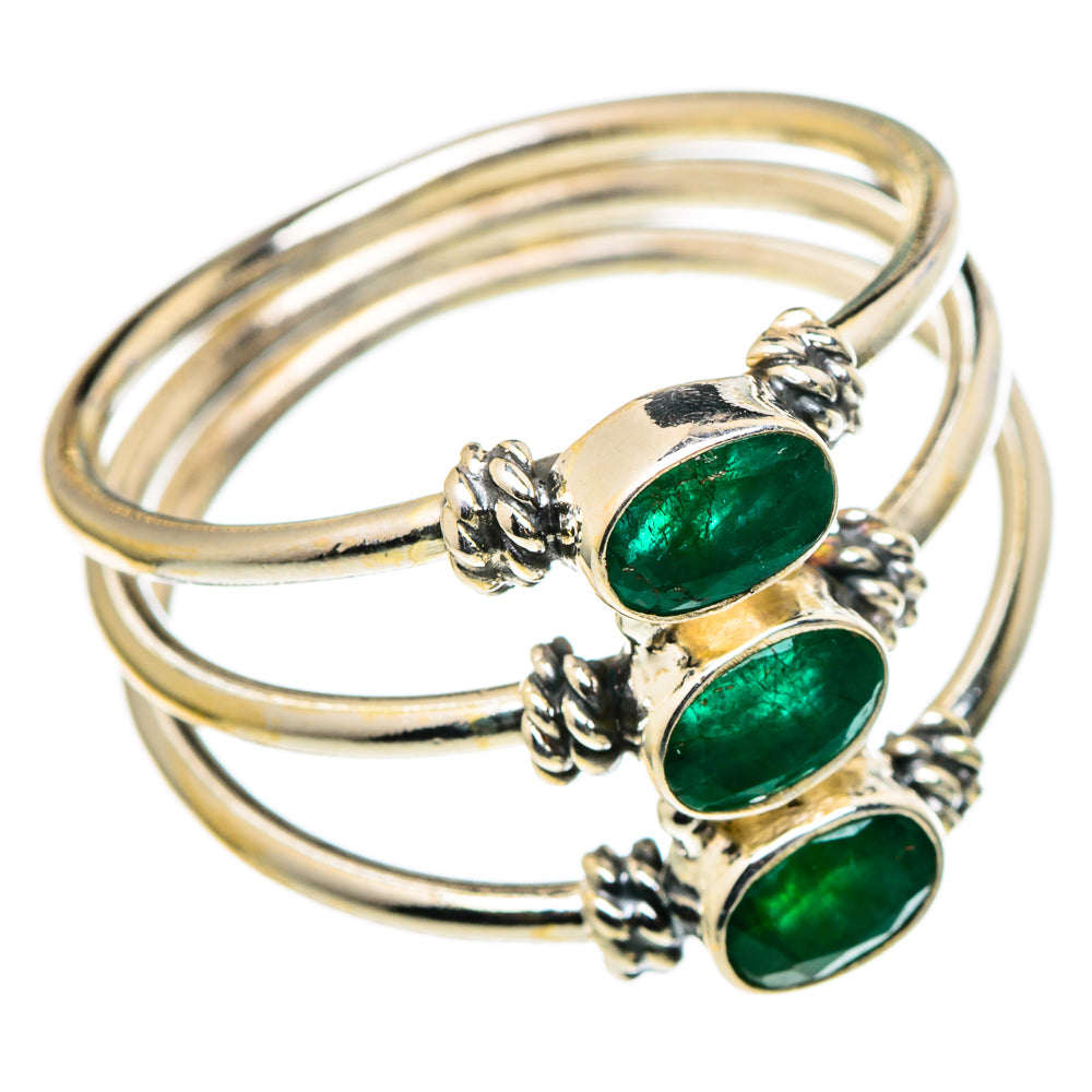 Zambian Emerald Rings handcrafted by Anasilvercos - RING98655