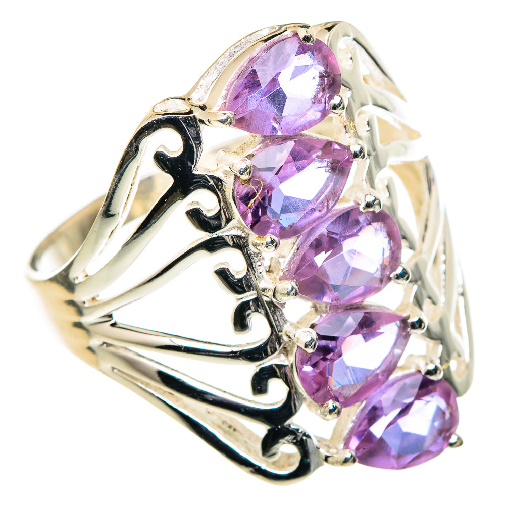 Color Change Alexandrite (lab.) Rings handcrafted by Anasilvercos - RING98665