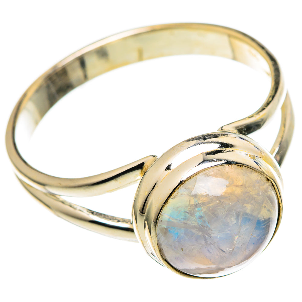 Rainbow Moonstone Rings handcrafted by Anasilvercos - RING98677 - Photo 2