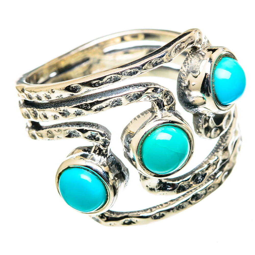 Sleeping Beauty Turquoise Rings handcrafted by Anasilvercos - RING98684