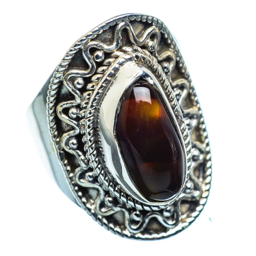 Mexican Fire Agate Rings handcrafted by Anasilvercos - RING986876