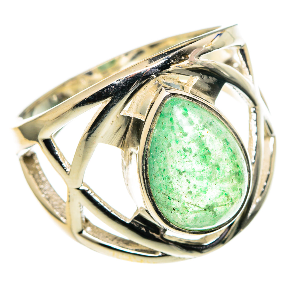 Green Aventurine Rings handcrafted by Anasilvercos - RING98732