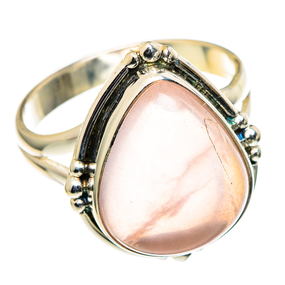 Rose Quartz Rings handcrafted by Anasilvercos - RING98740